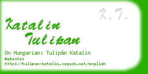 katalin tulipan business card