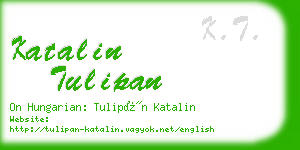 katalin tulipan business card